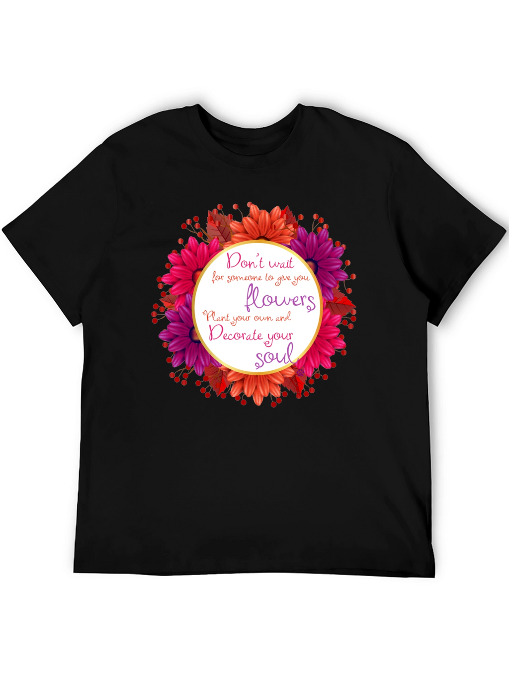 Floral Soulful Tee - Inspire Your Inner Beauty
