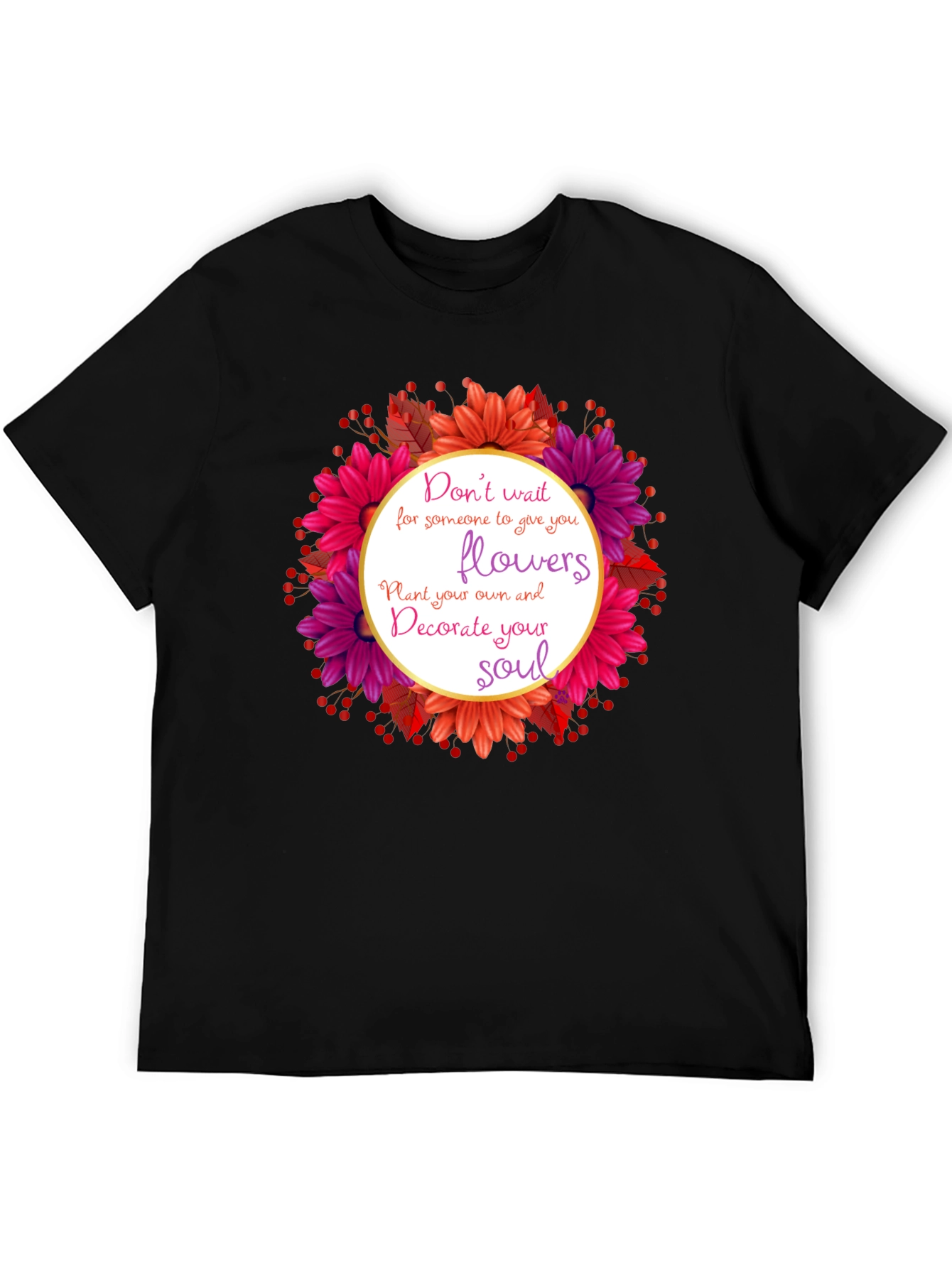 Floral Soulful Tee - Inspire Your Inner Beauty
