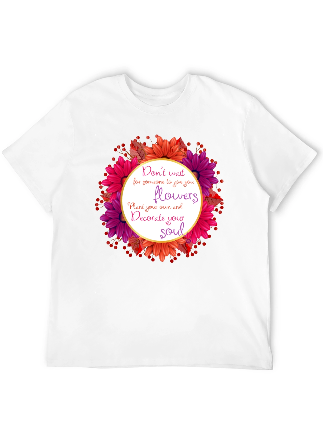 Floral Soulful Tee - Inspire Your Inner Beauty