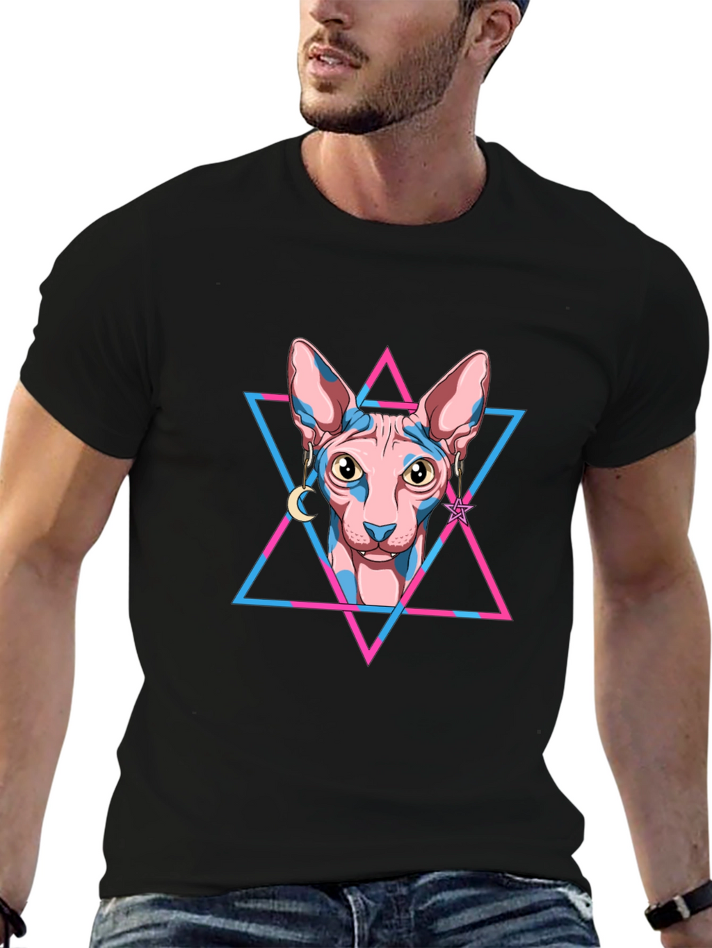 Sphynx Cat Graphic Tee