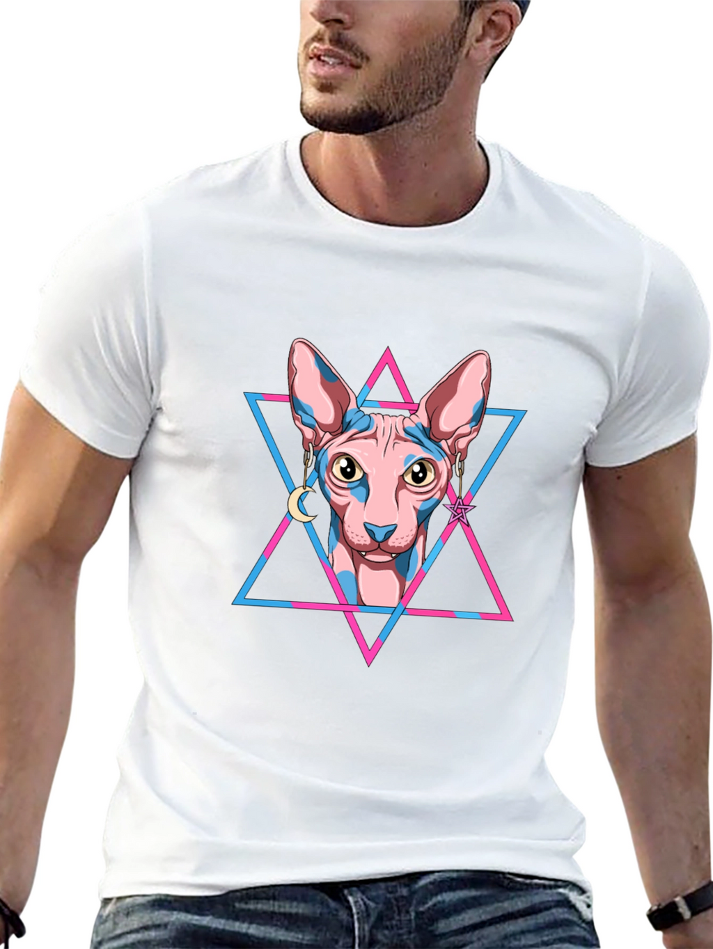 Sphynx Cat Graphic Tee