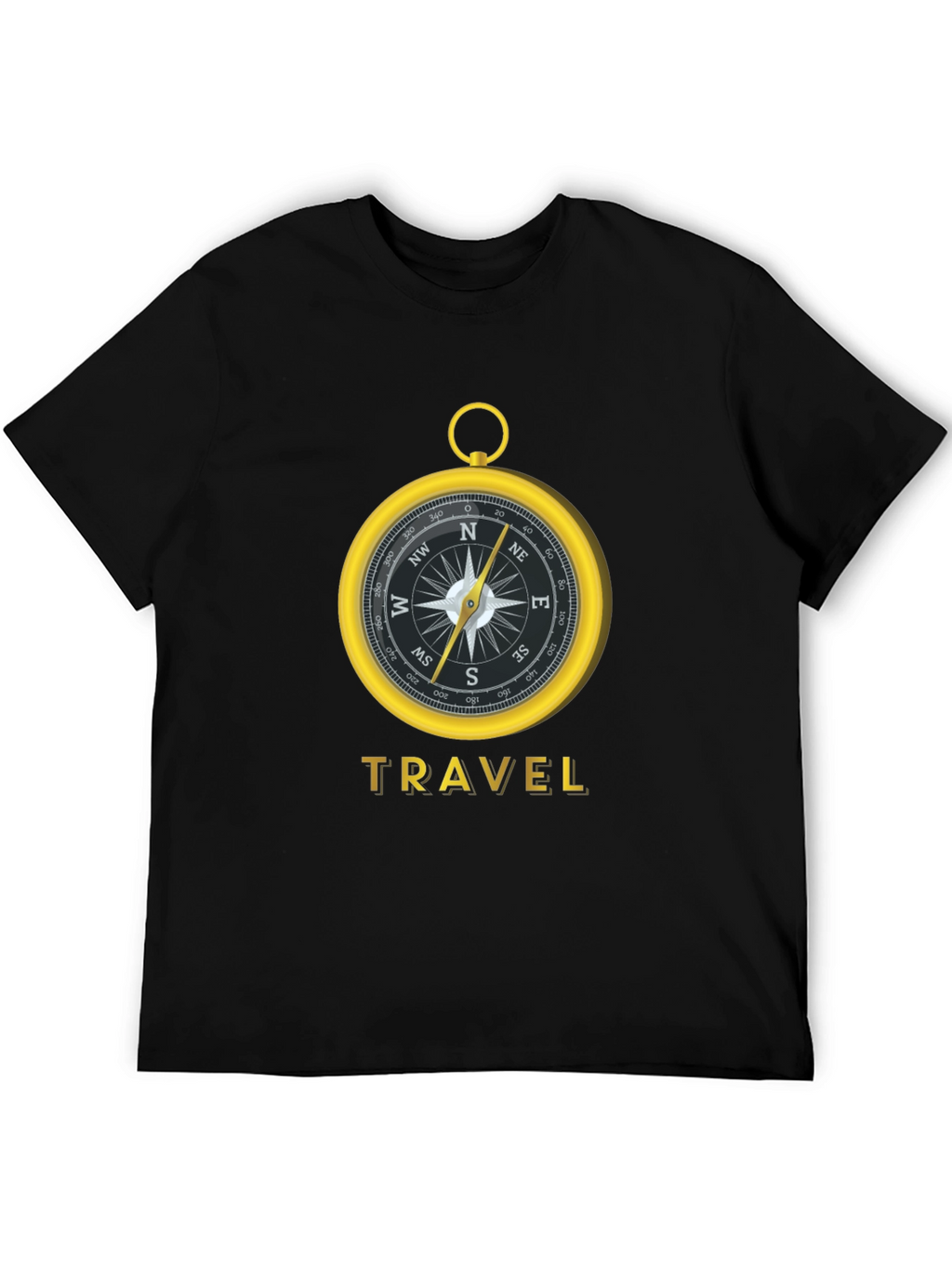 Travel Compass Graphic Tee - Black