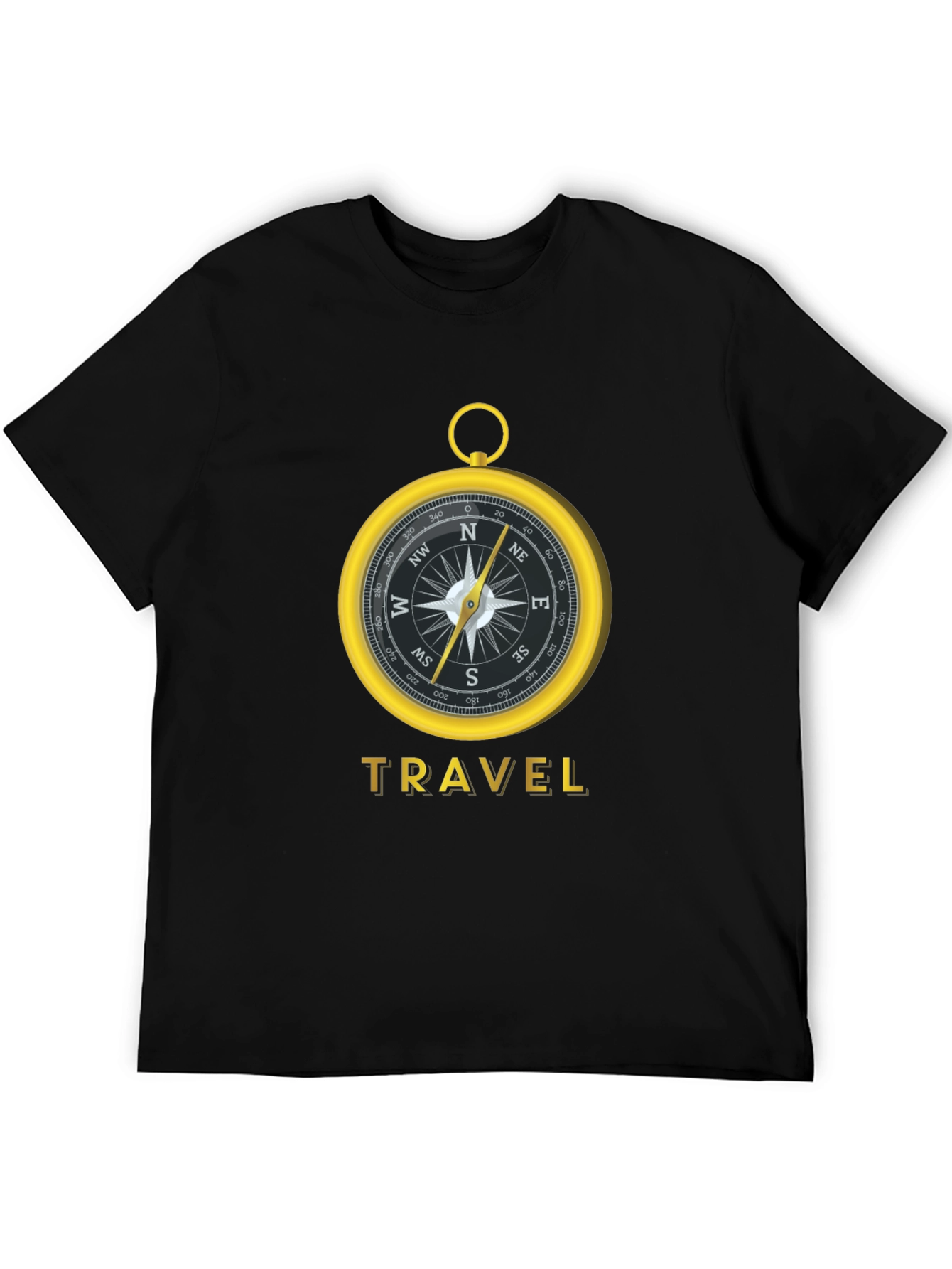 Travel Compass Graphic Tee - Black