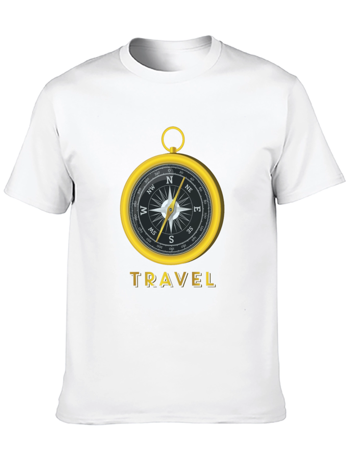 Travel Compass Graphic Tee - Black