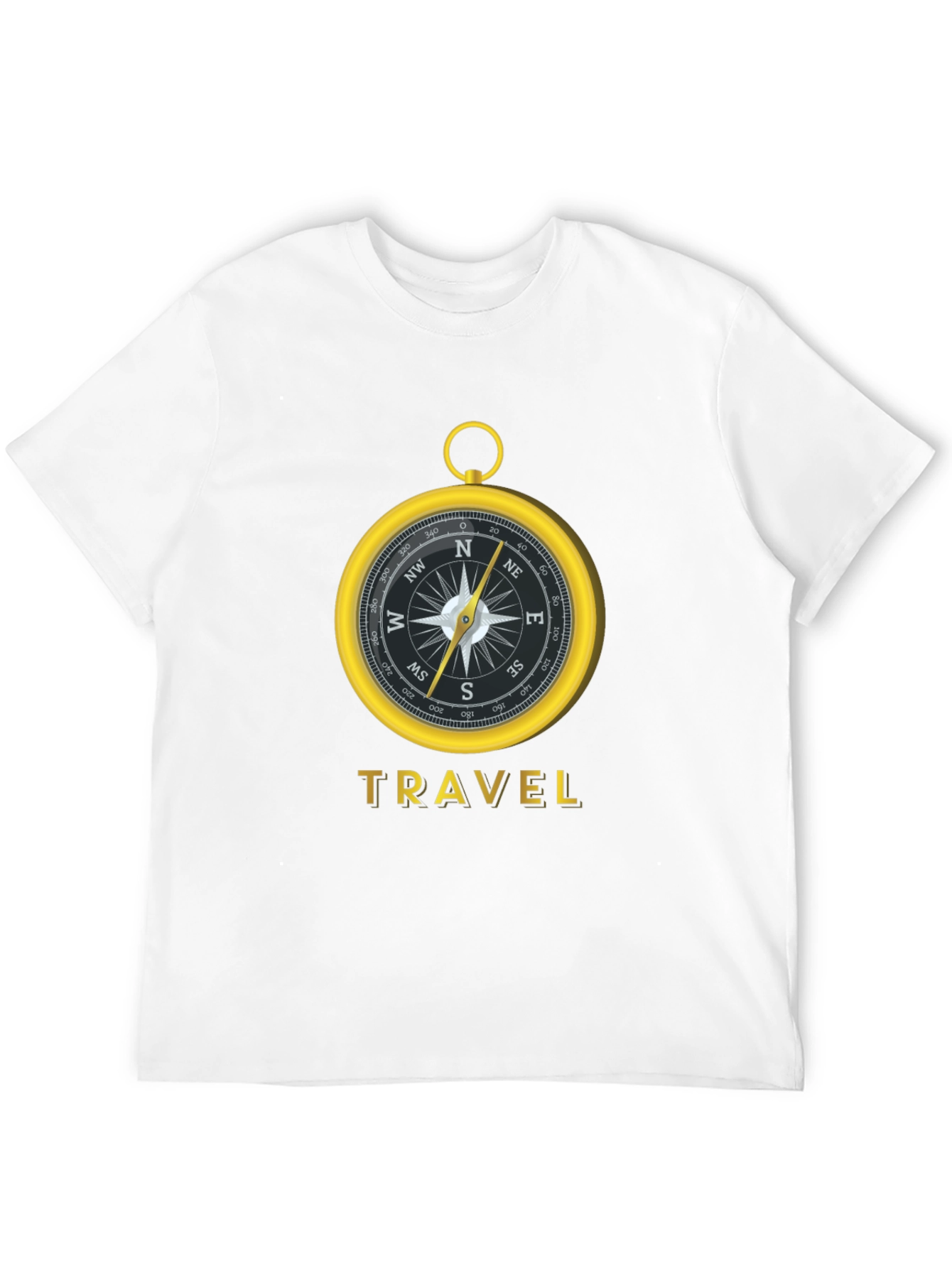 Travel Compass Graphic Tee - Black