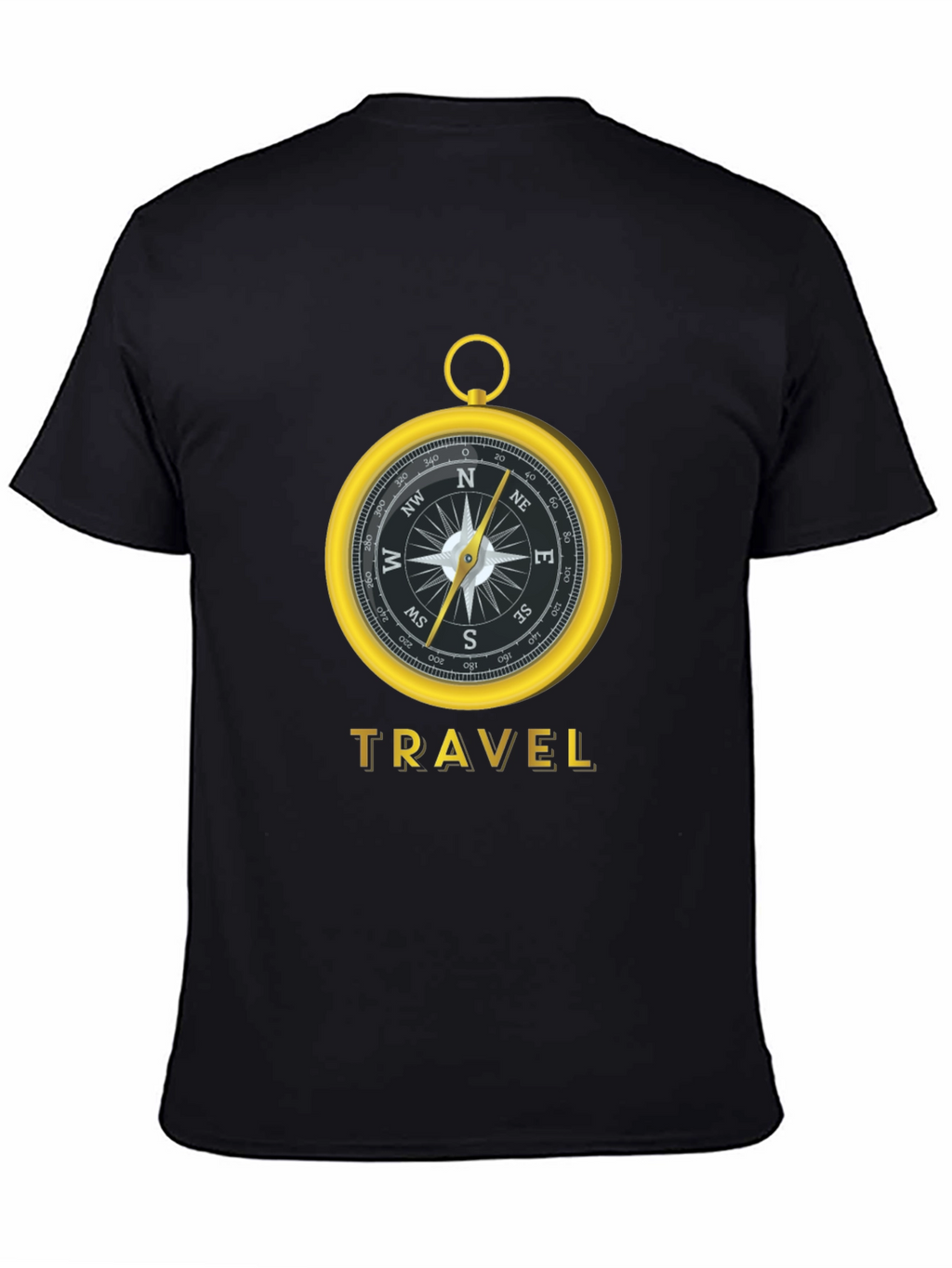 Travel Compass Graphic Tee - Black