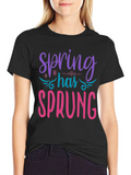 Spring Has Sprung Graphic Tee - Black