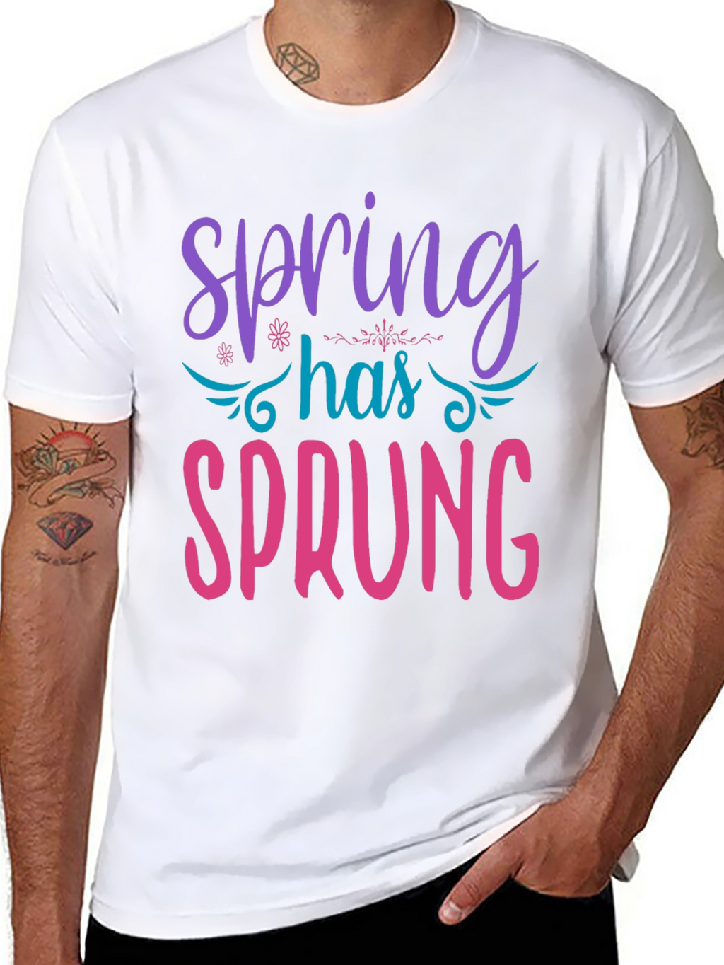 Spring Has Sprung Graphic Tee - Black