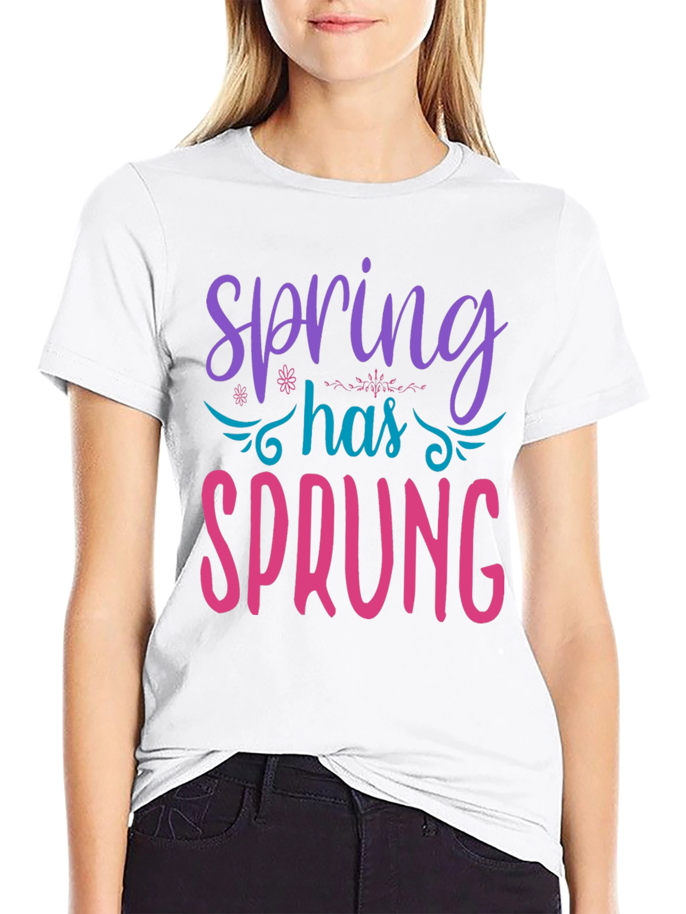 Spring Has Sprung Graphic Tee - Black