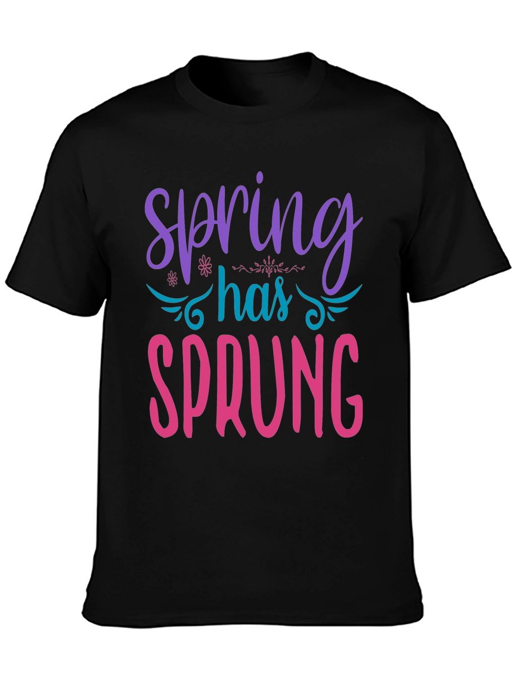 Spring Has Sprung Graphic Tee - Black