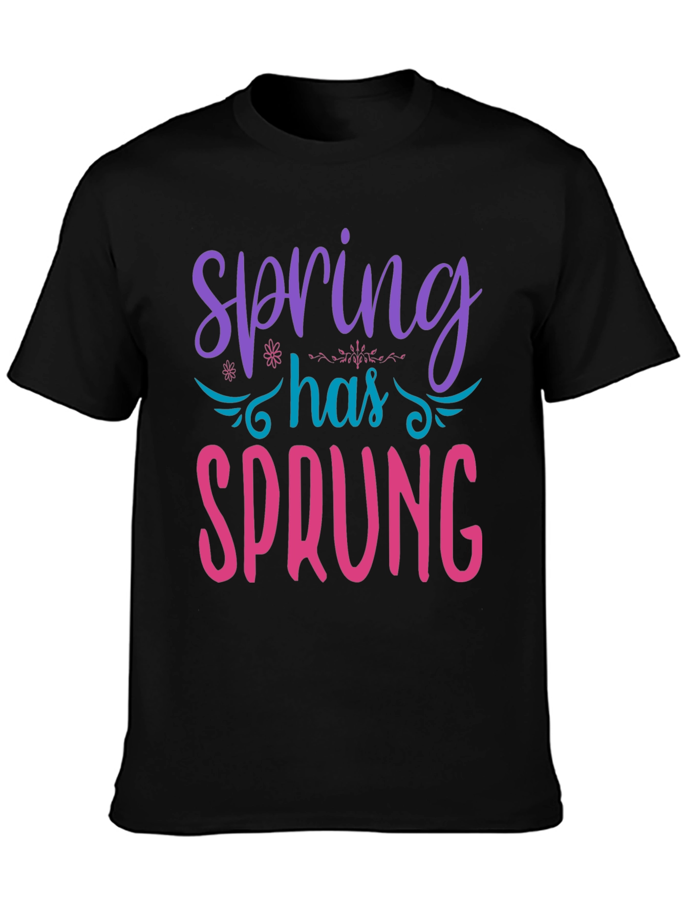 Spring Has Sprung Graphic Tee - Black