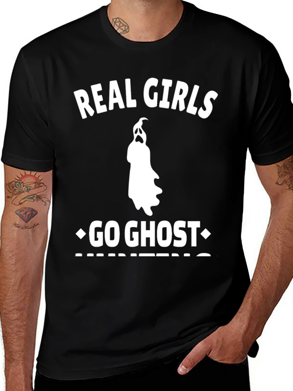Real Girls Go Ghost Hunting Graphic Tee