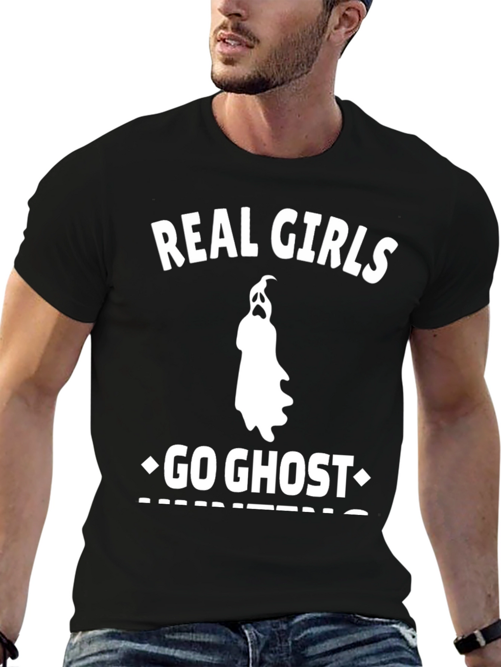 Real Girls Go Ghost Hunting Graphic Tee