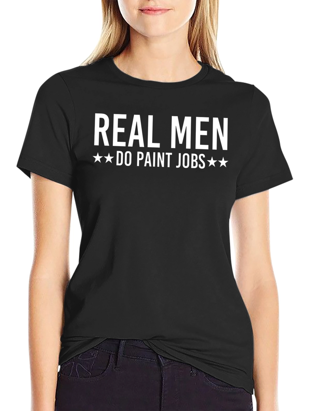 Real Men Do Paint Jobs Graphic Tee - Black