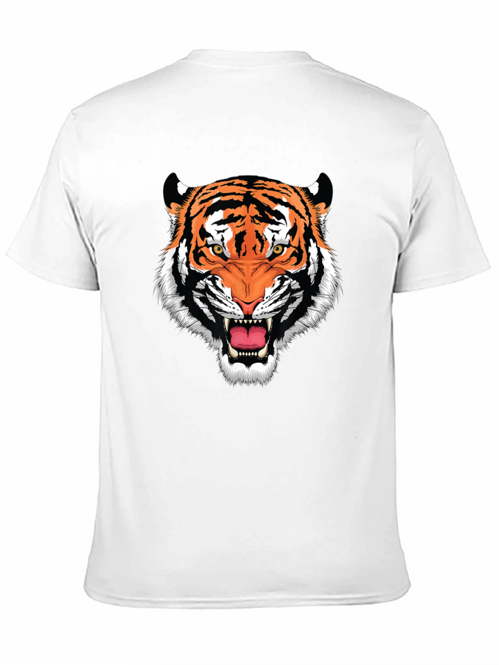 Bold Tiger Graphic Print Black T-Shirt