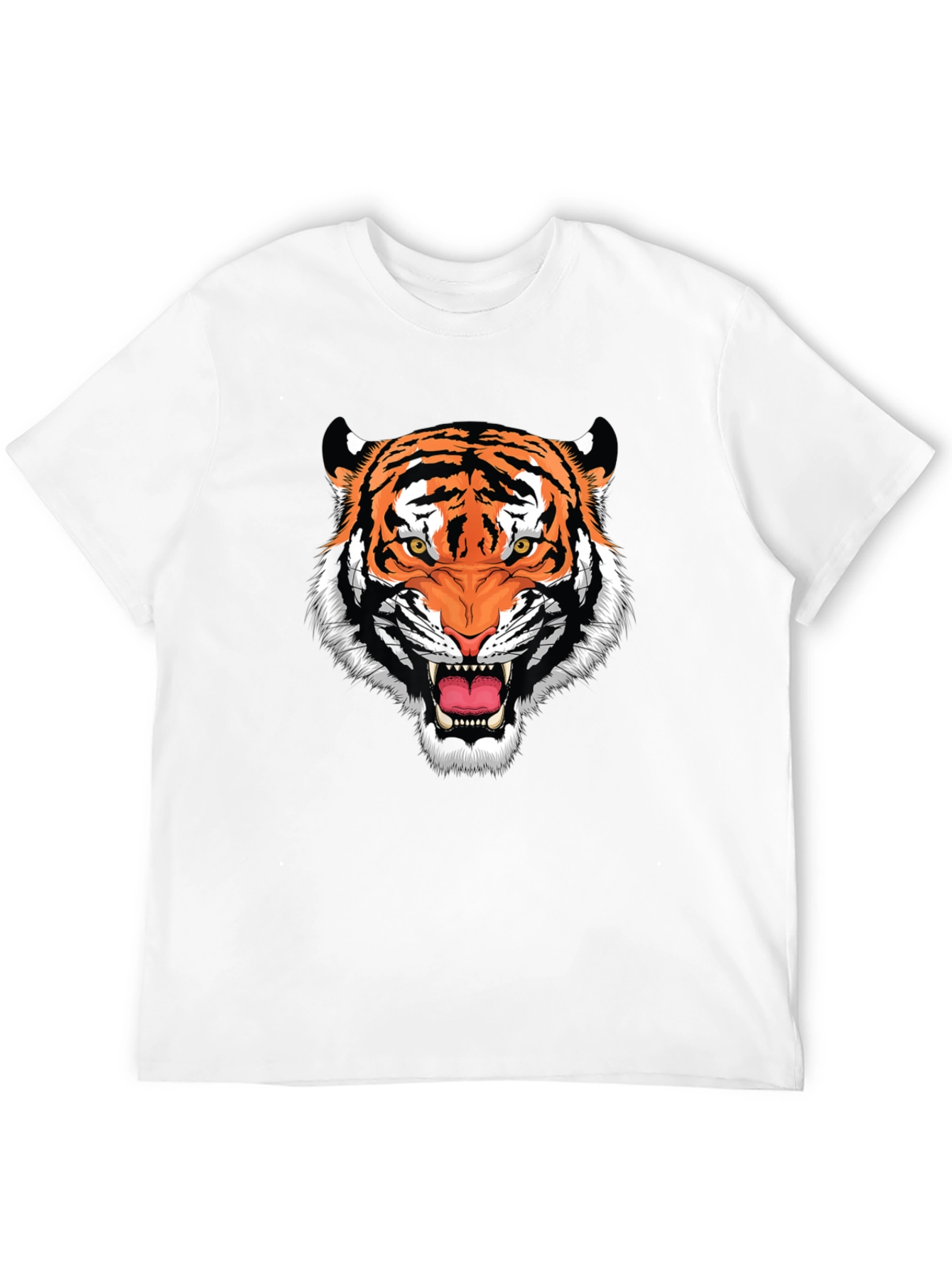 Bold Tiger Graphic Print Black T-Shirt