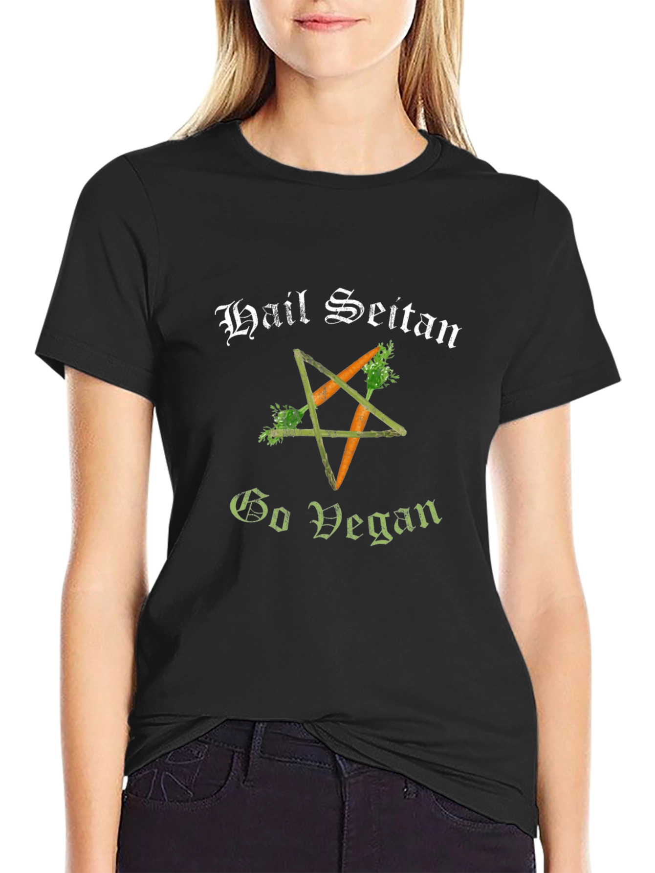 Hail Seitan Go Vegan T-Shirt