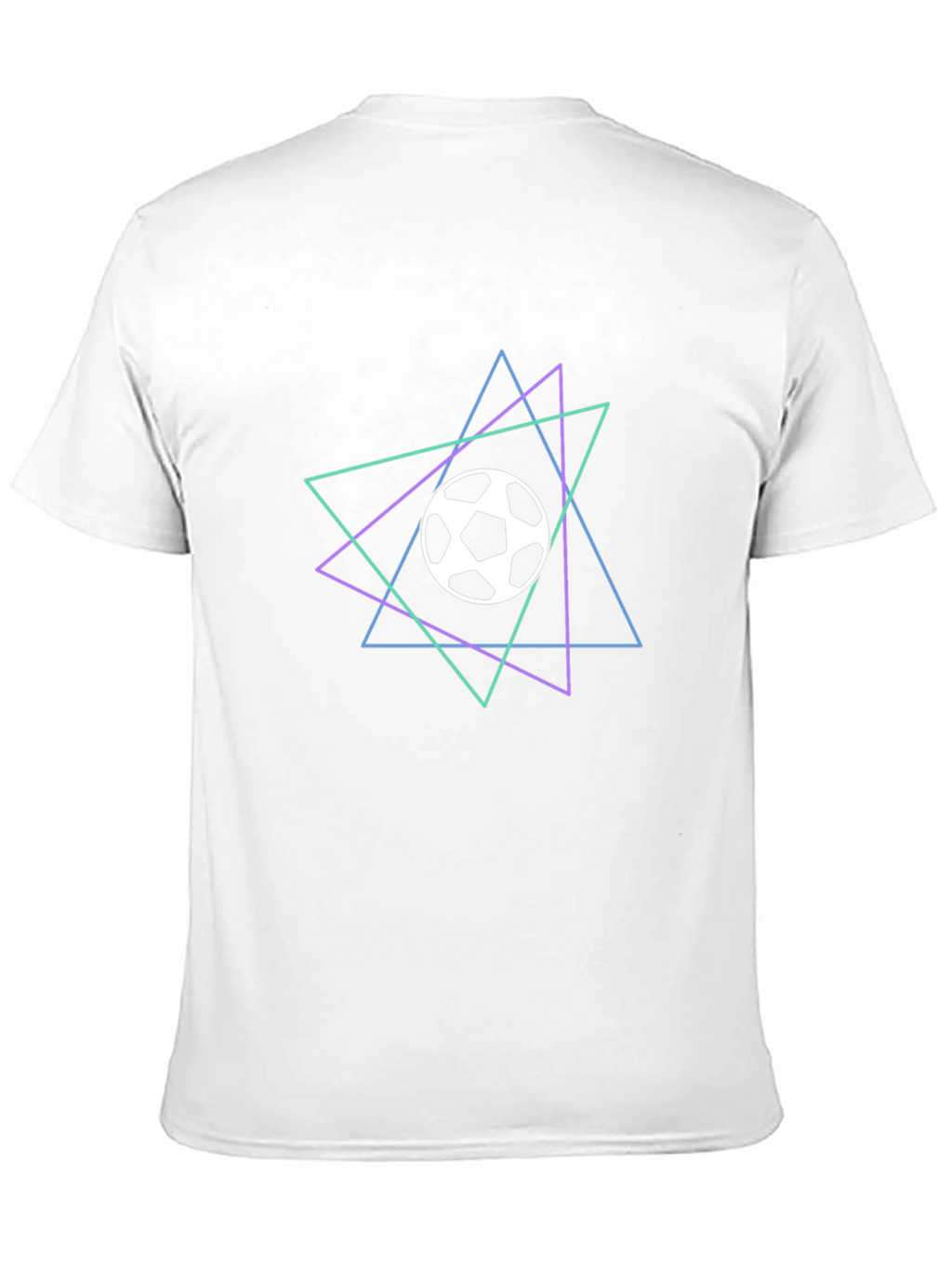 Geometric Soccer Ball Graphic Tee - Black