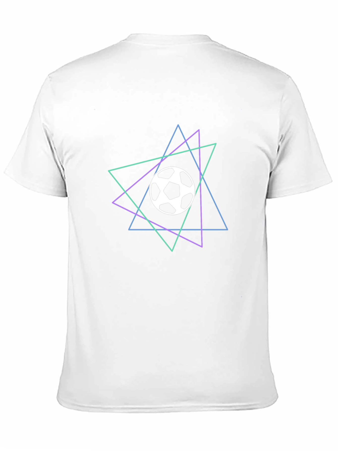 Geometric Soccer Ball Graphic Tee - Black