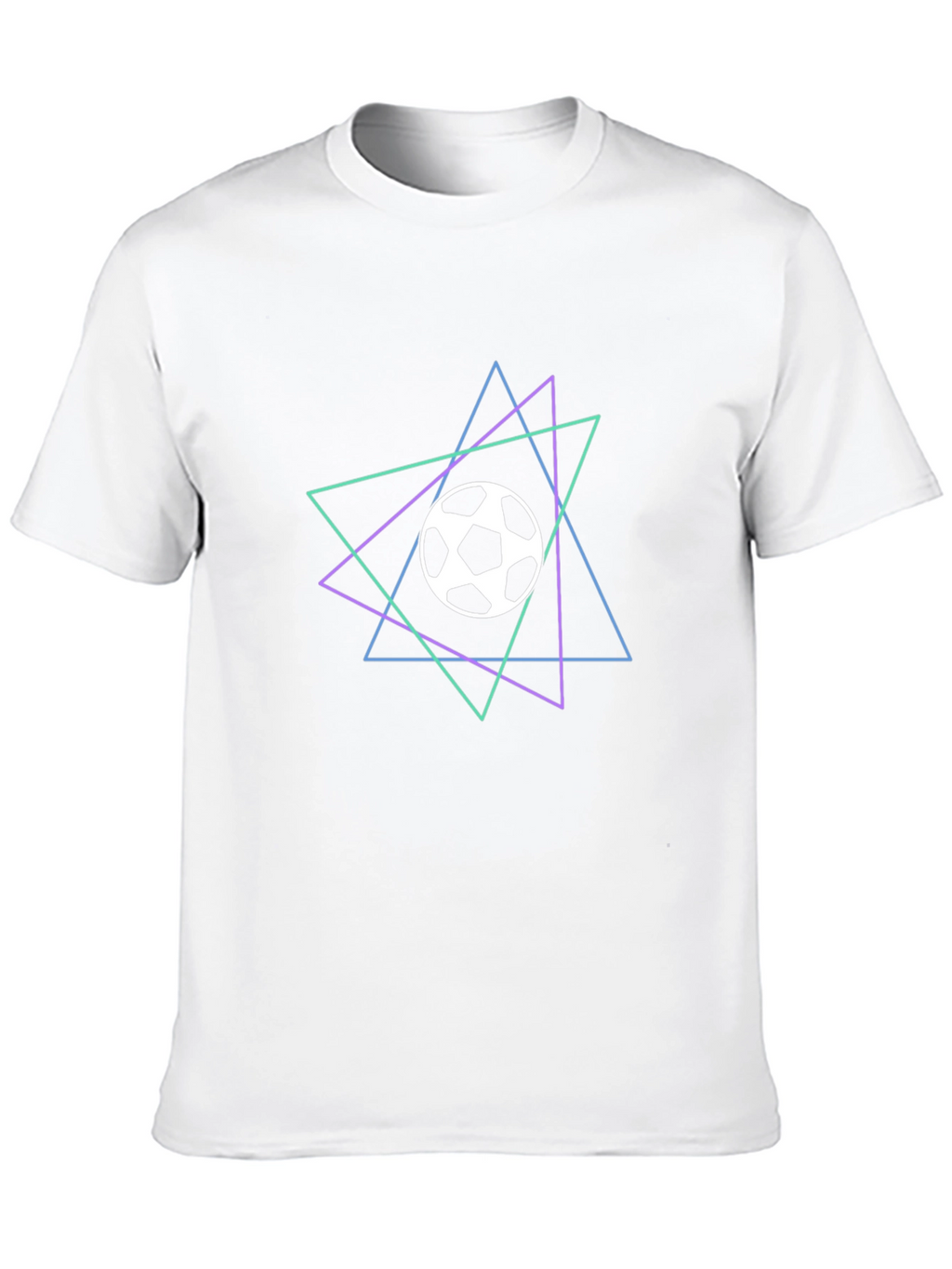 Geometric Soccer Ball Graphic Tee - Black