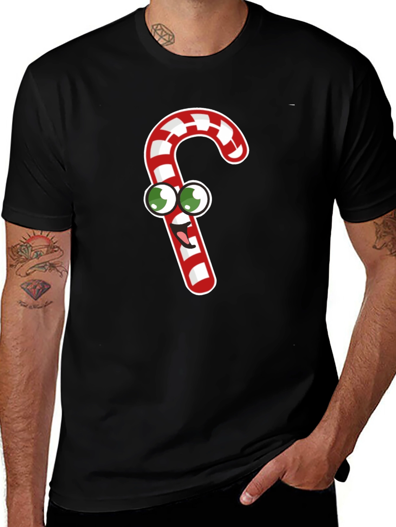 Cartoon Candy Cane T-Shirt