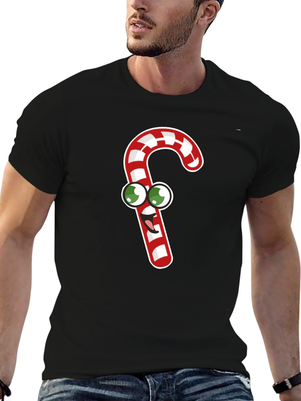 Cartoon Candy Cane T-Shirt