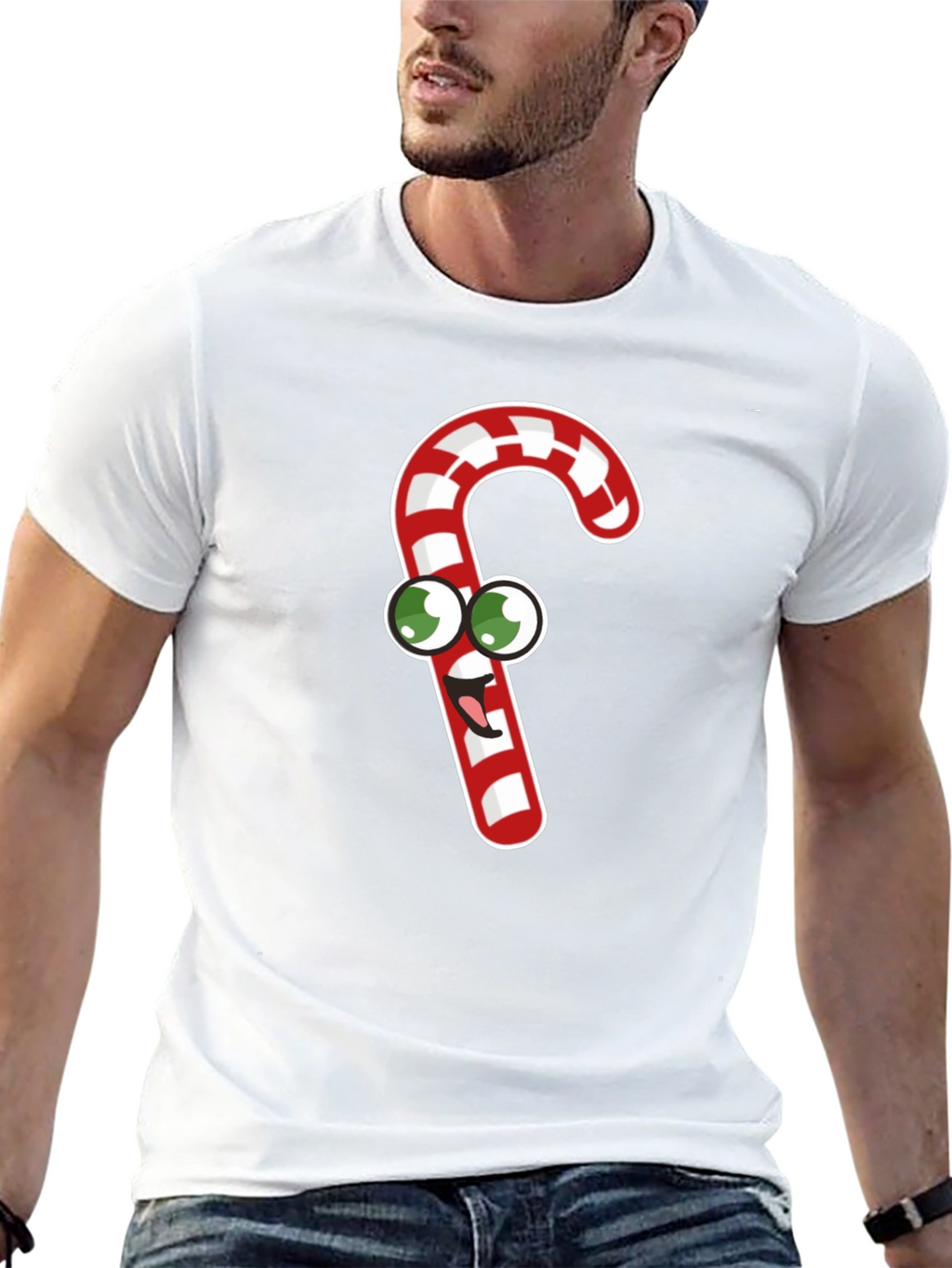 Cartoon Candy Cane T-Shirt