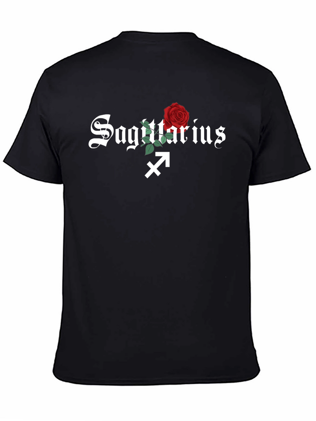Sagittarius Zodiac Sign Rose Graphic T-Shirt