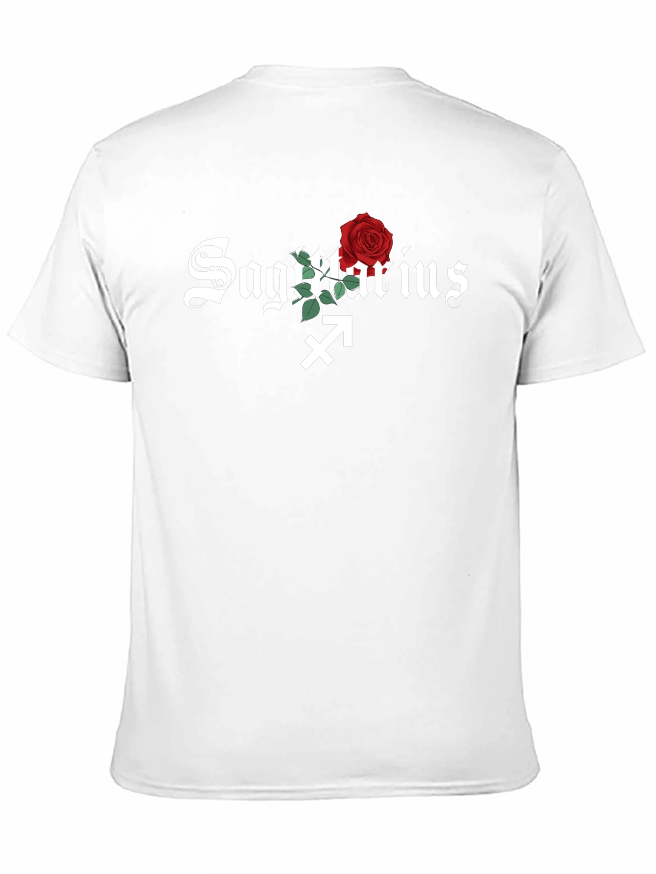 Sagittarius Zodiac Sign Rose Graphic T-Shirt