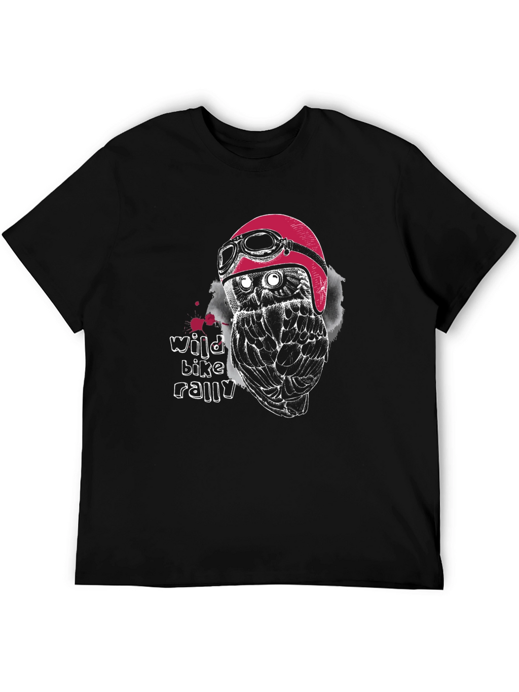 Wild Bike Rally Owl Graphic T-Shirt
