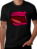 Cartoon Mouth Graphic T-Shirt