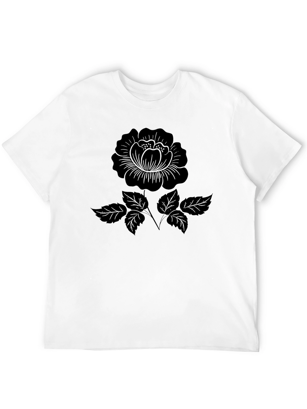 Black Rose Graphic T-Shirt - Classic Style