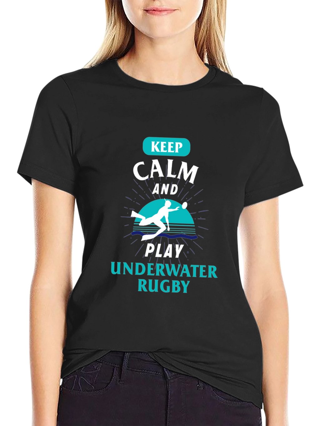Keep Calm Underwater Rugby T-Shirt