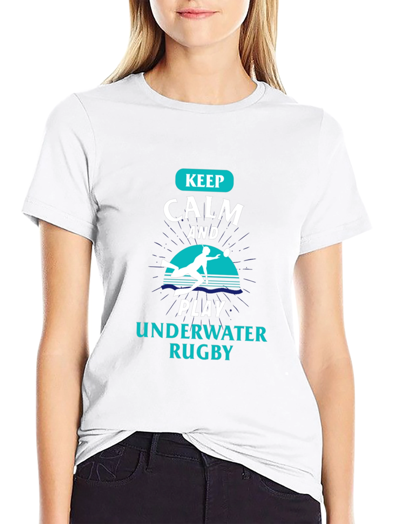 Keep Calm Underwater Rugby T-Shirt