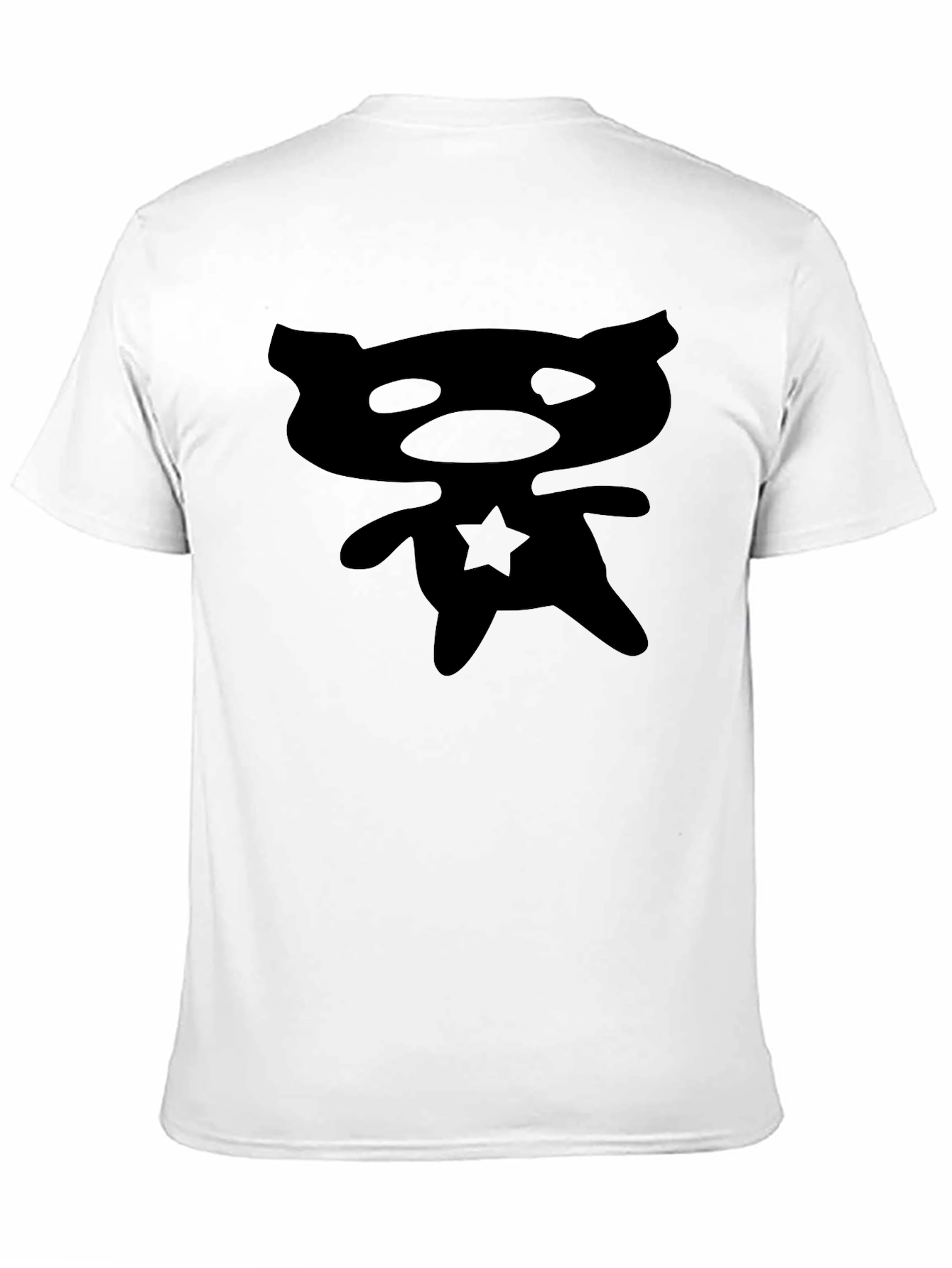 Bear Star Graphic Tee - Modern Mens Black T-Shirt