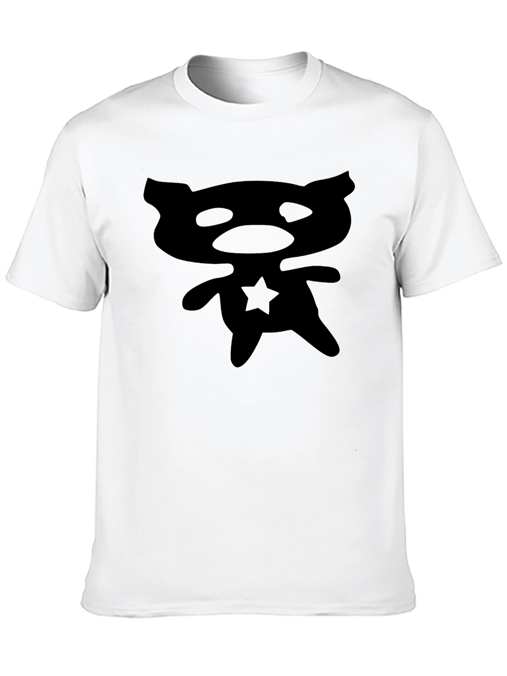Bear Star Graphic Tee - Modern Mens Black T-Shirt