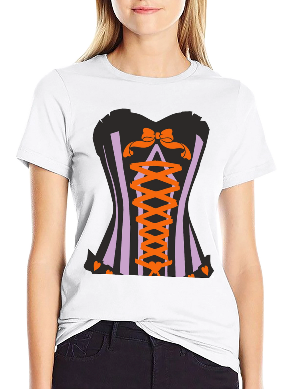 Corset Halloween Graphic T-Shirt