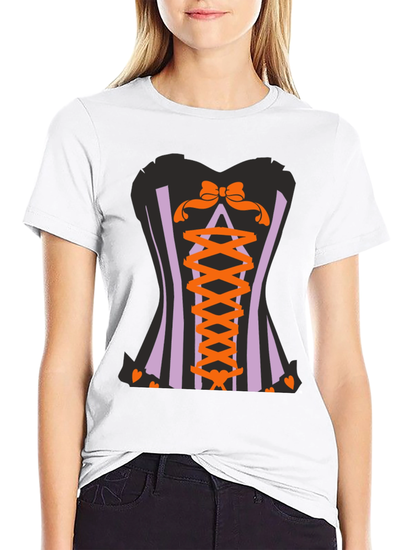 Corset Halloween Graphic T-Shirt