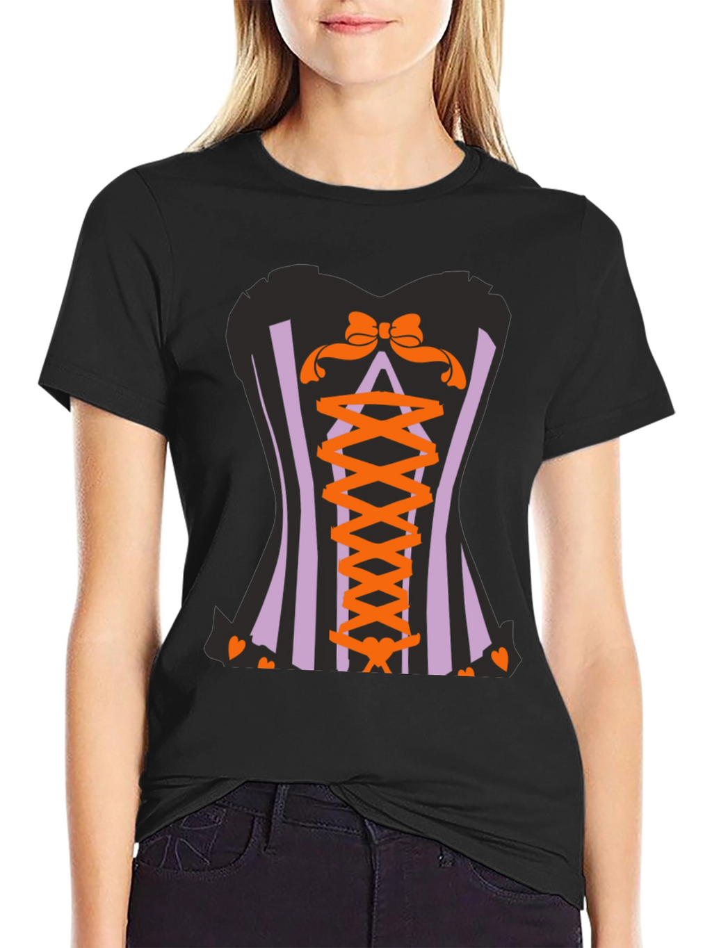 Corset Halloween Graphic T-Shirt