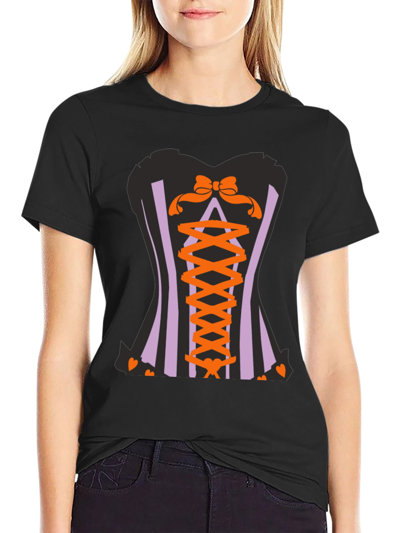 Corset Halloween Graphic T-Shirt