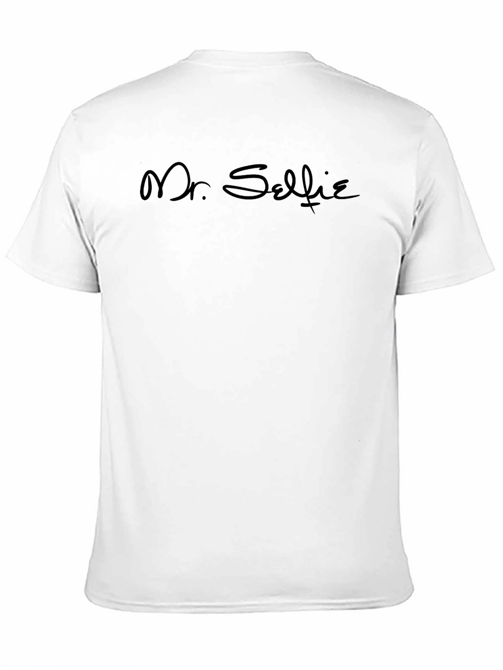 Mr. Selfie Black Graphic Tee Casual