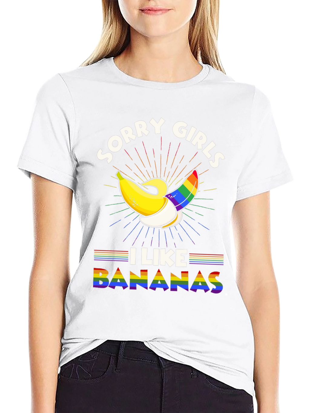 Sorry Girls I Like Bananas LGBTQ Pride T-Shirt