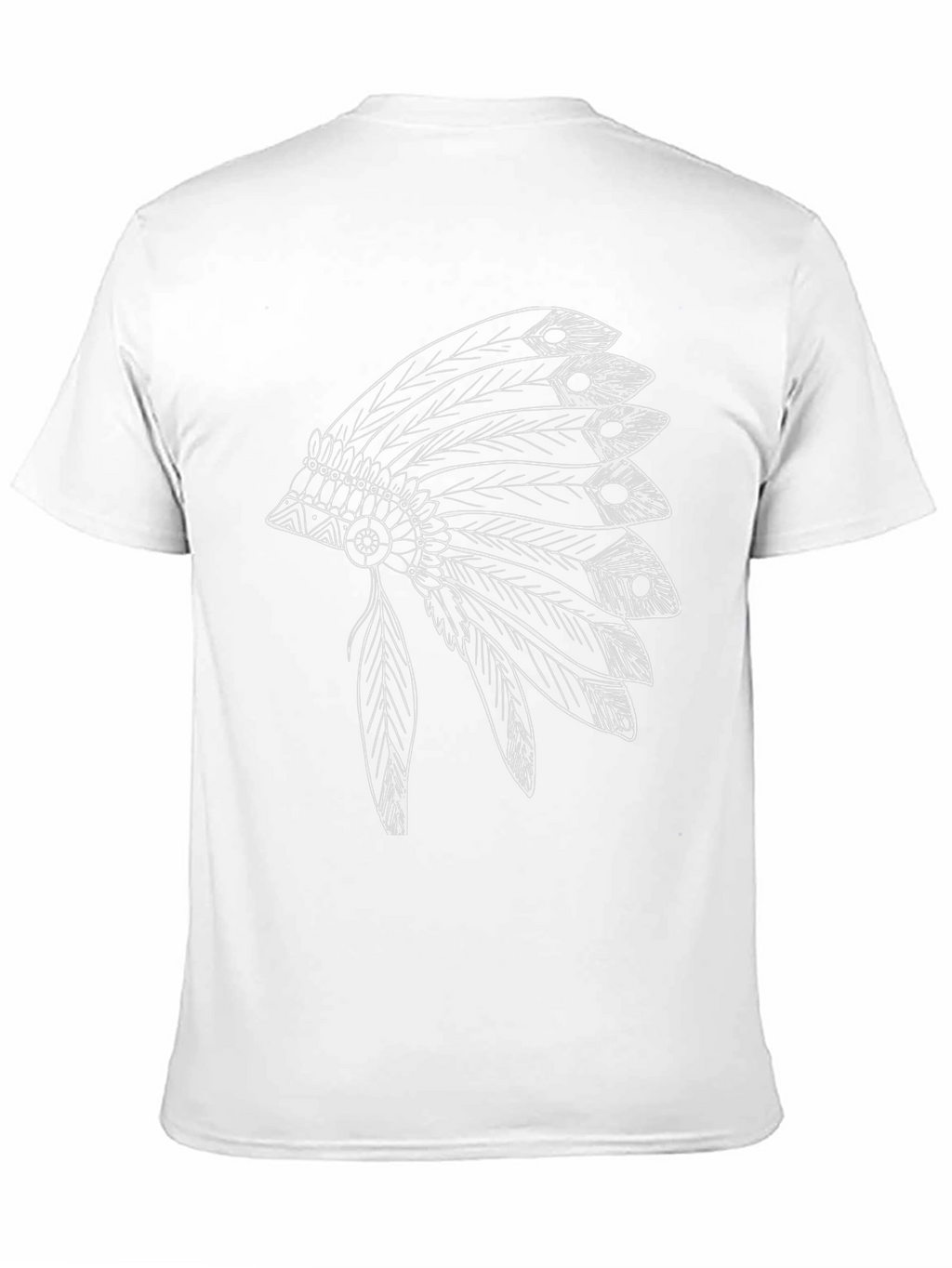 Mens Black T-Shirt with Headdress Graphic