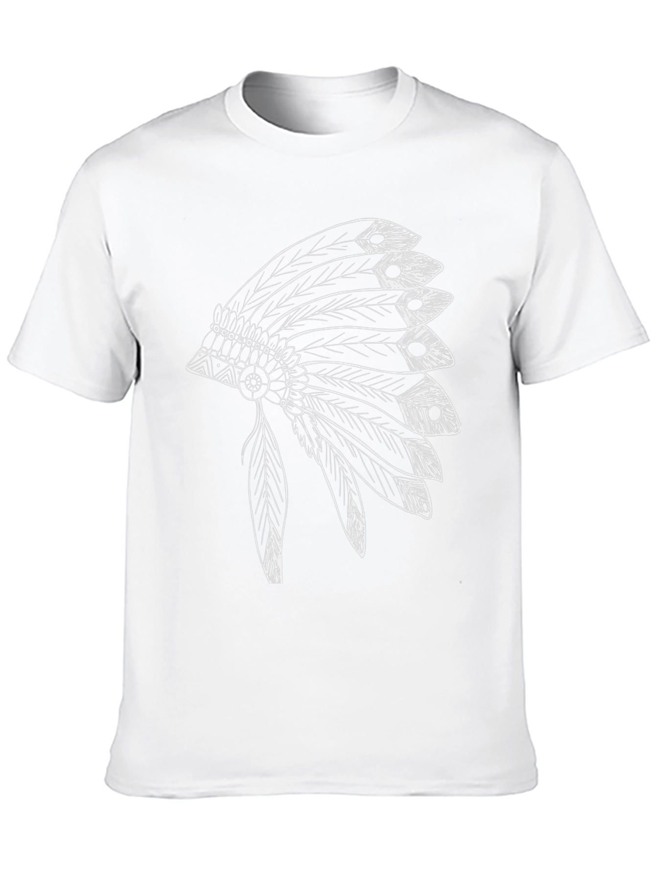 Mens Black T-Shirt with Headdress Graphic