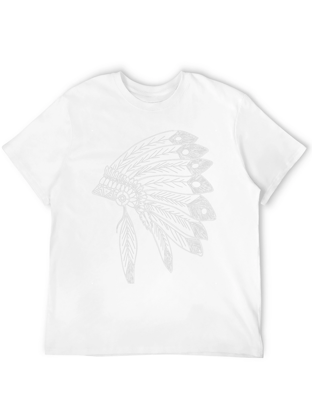 Mens Black T-Shirt with Headdress Graphic