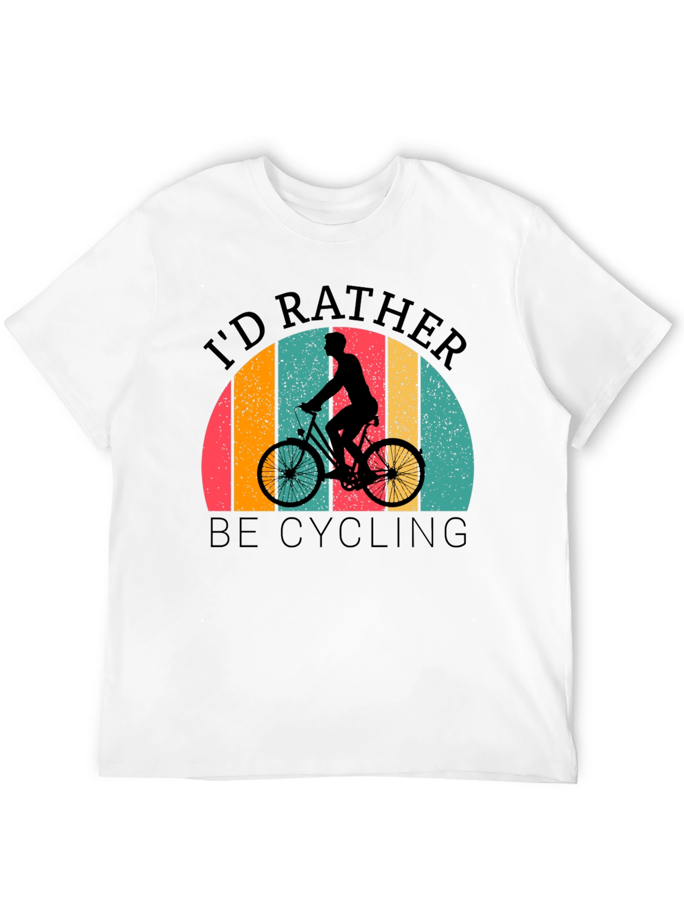 Cycling T-Shirt: Id Rather Be Cycling Retro Design