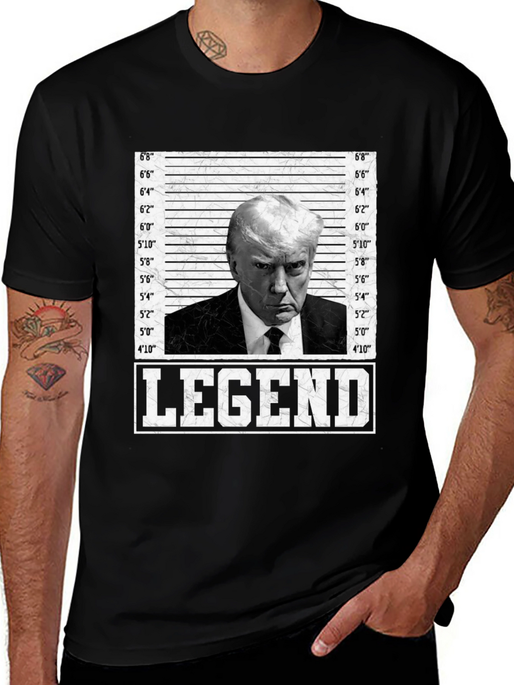 Legend Trump Mugshot T-Shirt - Bold Statement Tee