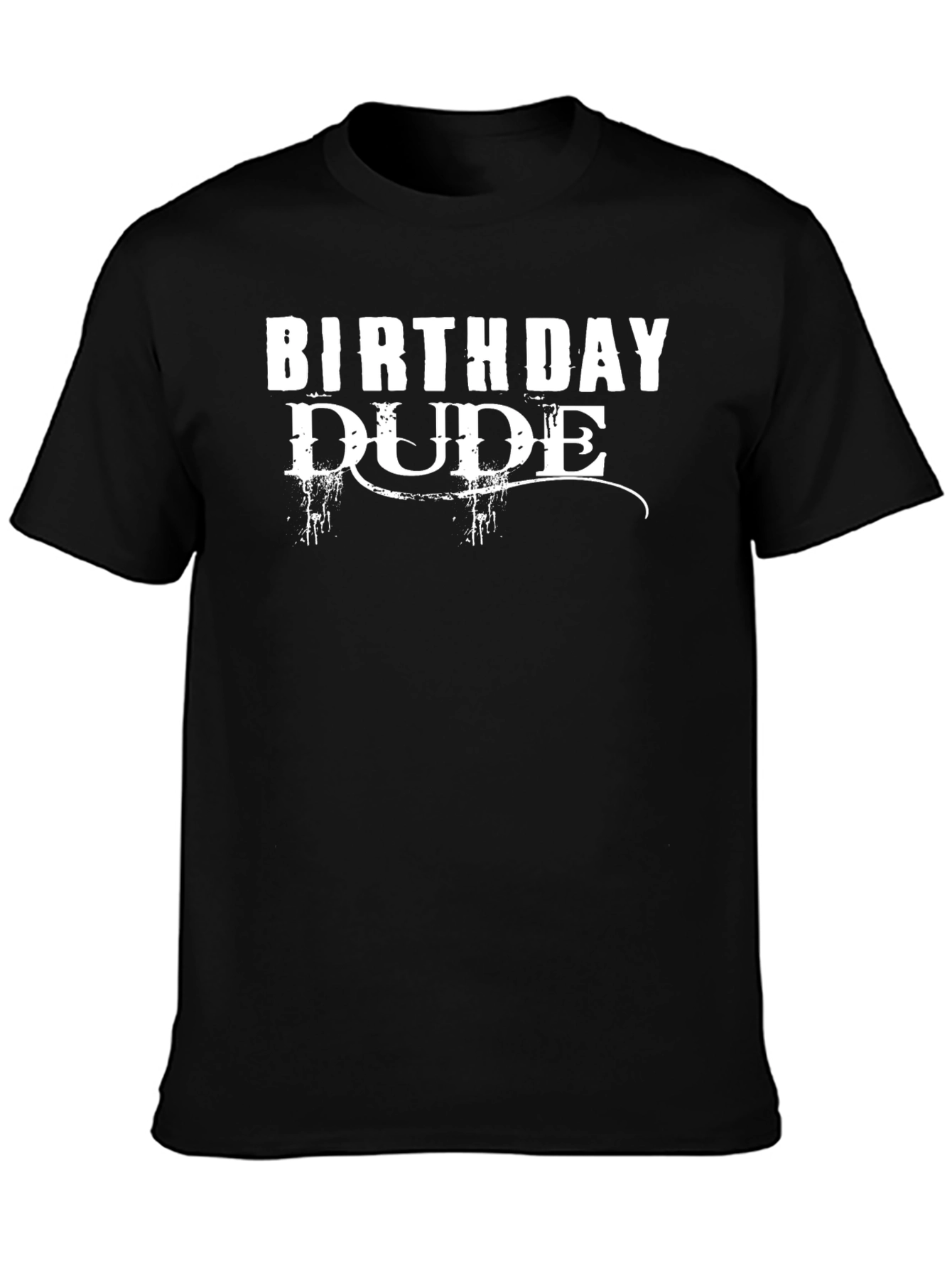 Birthday Dude Graphic Tee - Mens Black T-Shirt