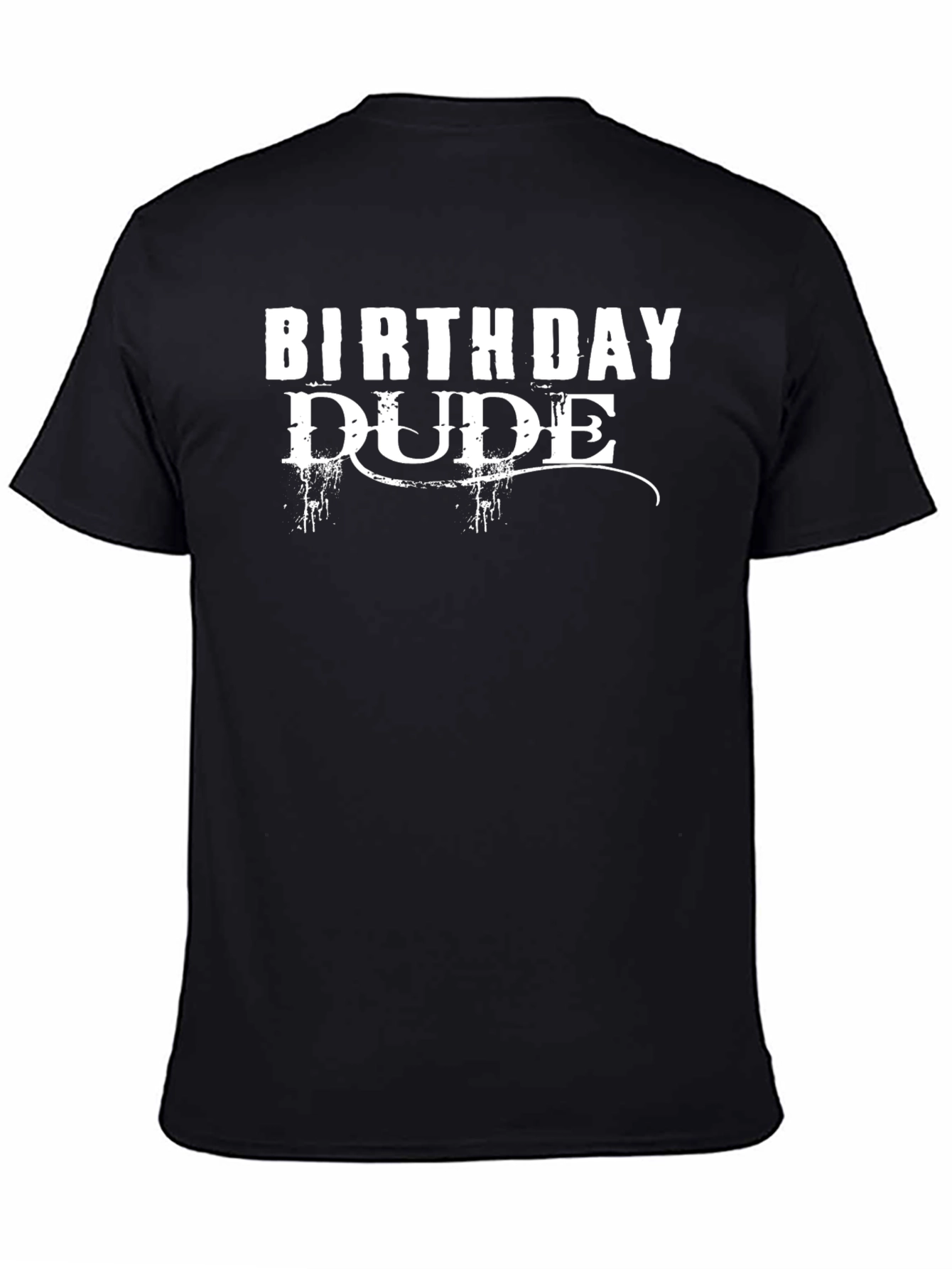 Birthday Dude Graphic Tee - Mens Black T-Shirt