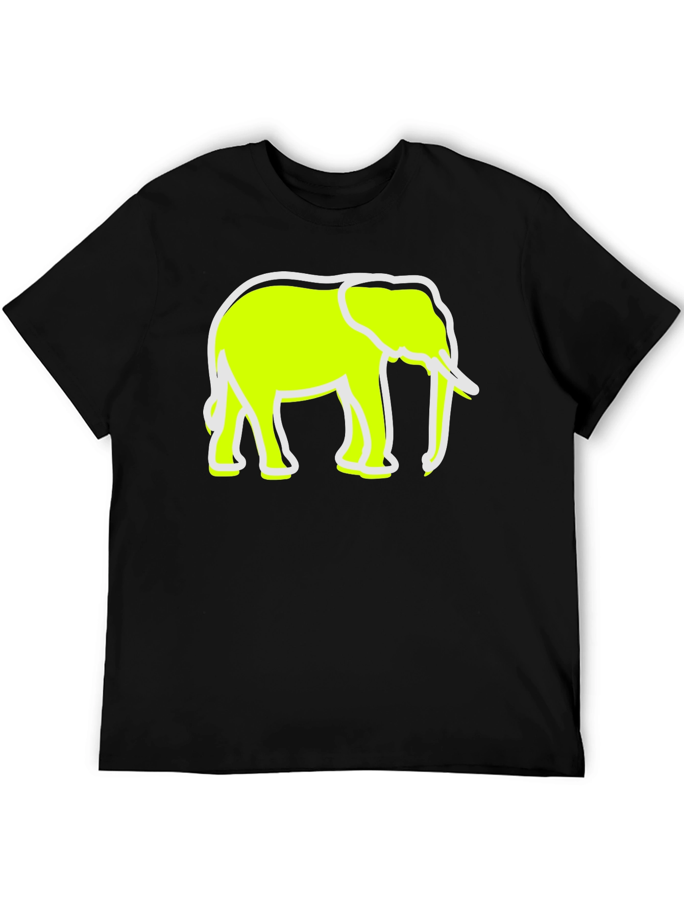 Elephant Graphic Tee - Black Casual Shirt
